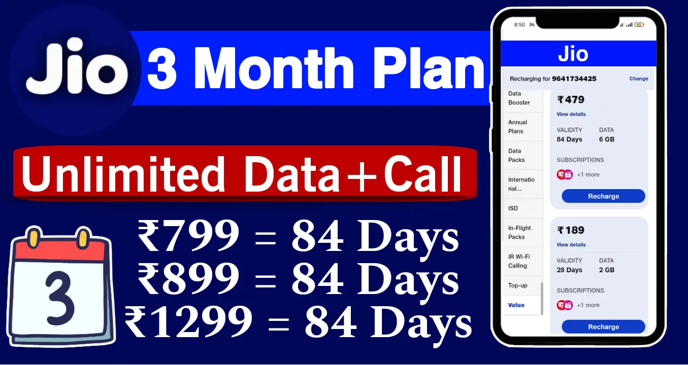 JIO 3 Month Recharge Plan