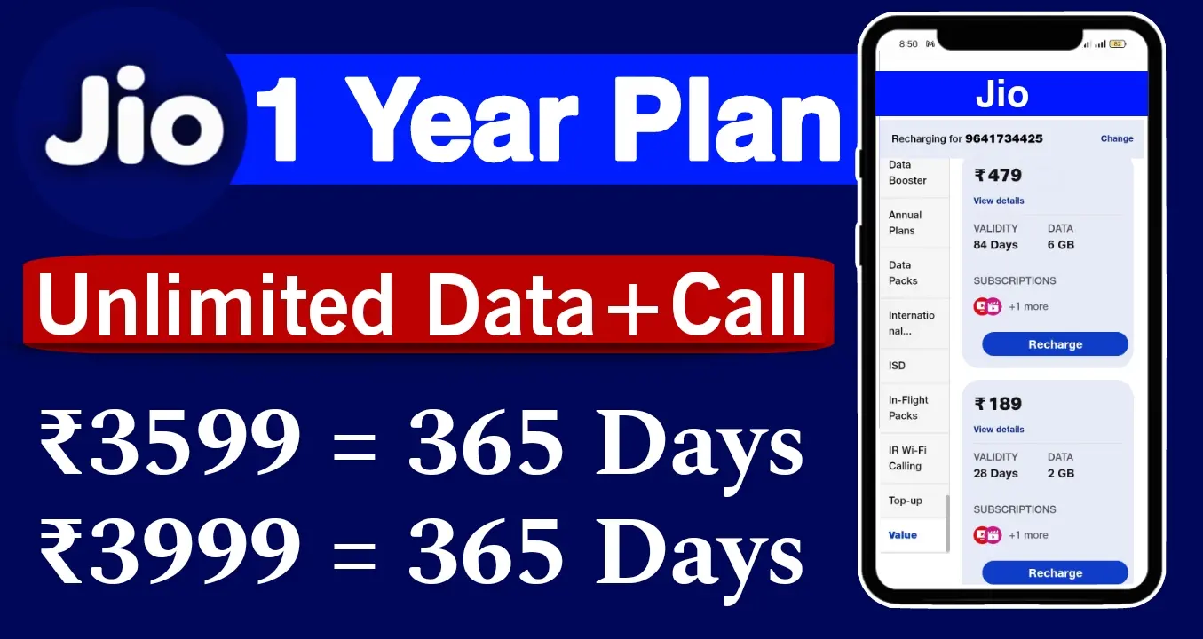 Jio One Year Recharge Plan