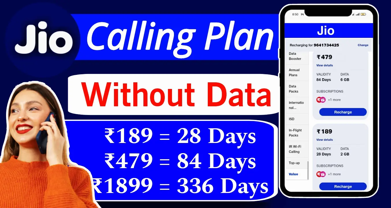 Jio Recharge Plan Only Calling