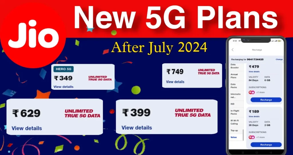 New Jio Recharge Plan 2024 July List